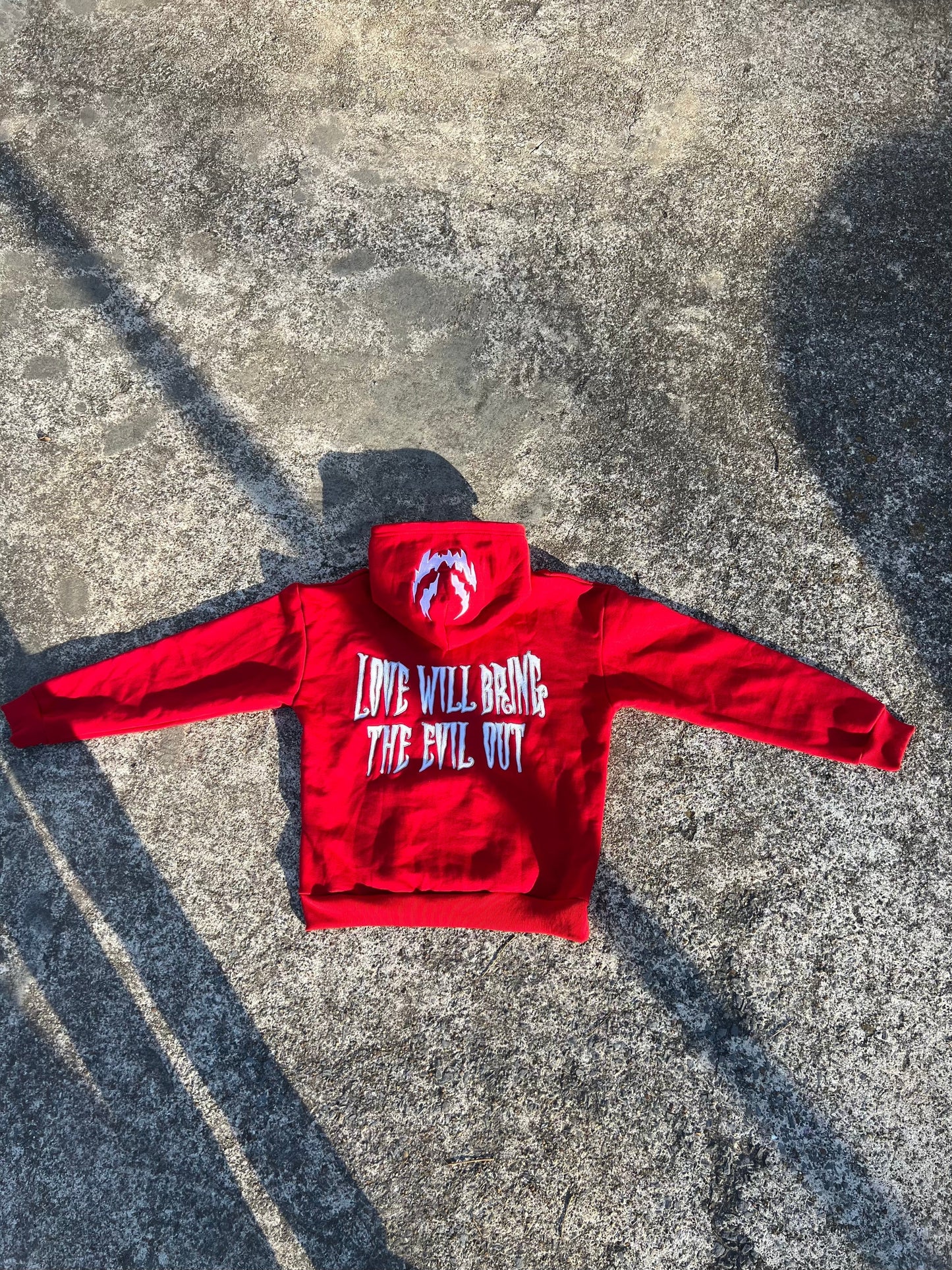 RED LOVEHURTS HOODIE