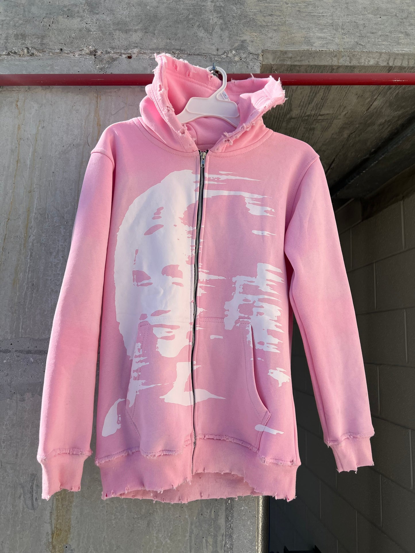 HeartBrokenAttire "FaceFront" Pink Acid Wash